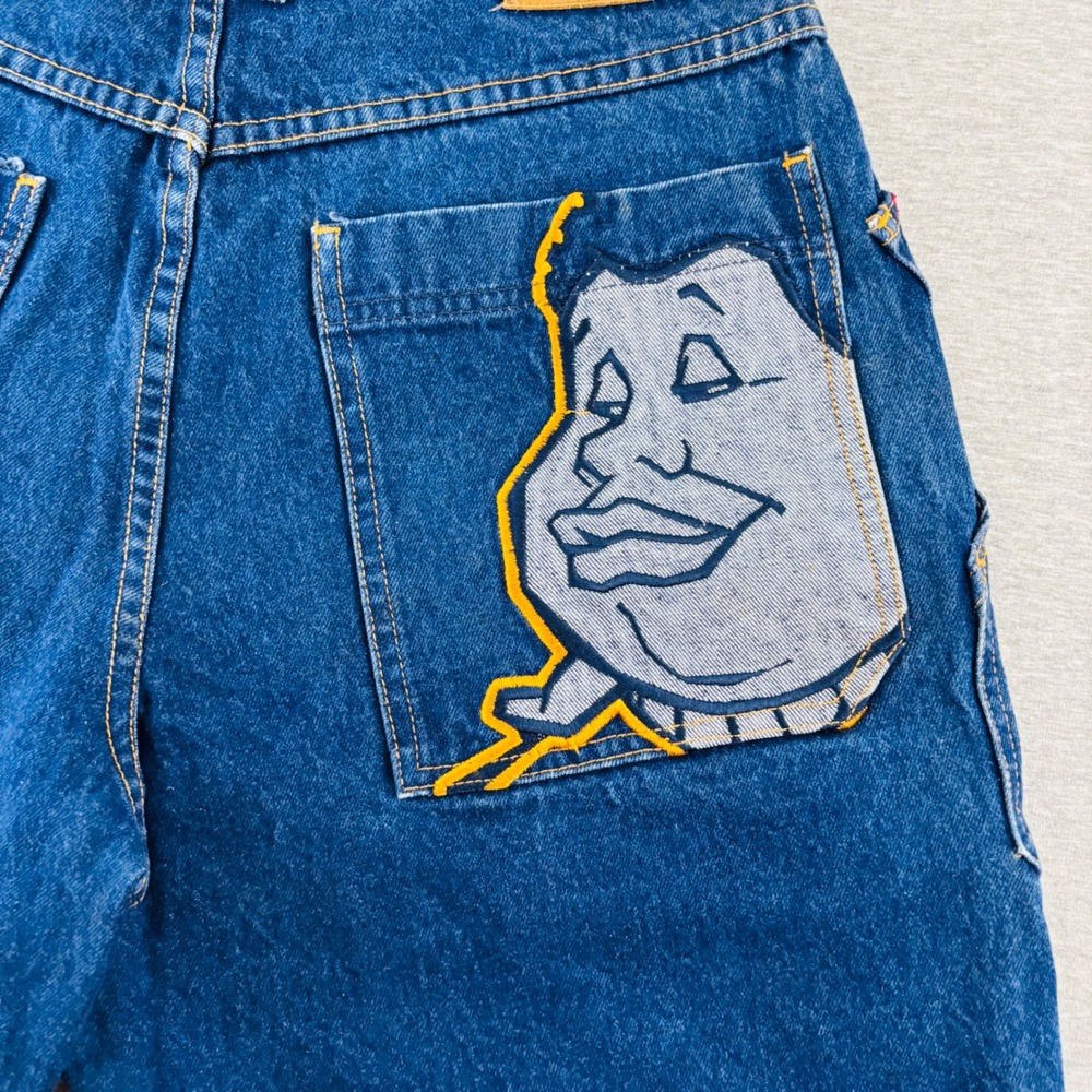 Vintage Y2K Platinum FUBU Fat Albert Denim Carpenter Shorts Mens 34 Hip Hop 90s - Picture 3 of 11